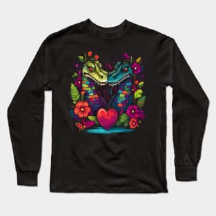 Alligator Couple Valentine Long Sleeve T-Shirt